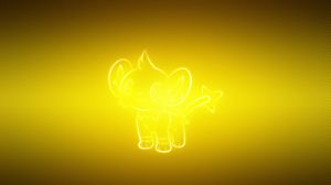 Preview wallpaper shinx, pokemon, yellow, background