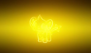 Preview wallpaper shinx, pokemon, yellow, background