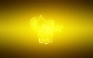 Preview wallpaper shinx, pokemon, yellow, background