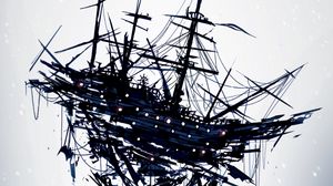 Preview wallpaper ship, art, lines, abstraction