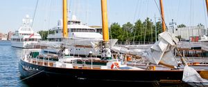 Preview wallpaper ship, masts, sea
