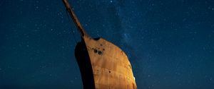 Preview wallpaper ship, old, starry sky