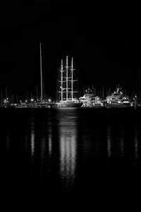 Preview wallpaper ship, port, bw, pier