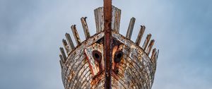 Preview wallpaper ship, rust, old, grass, stones