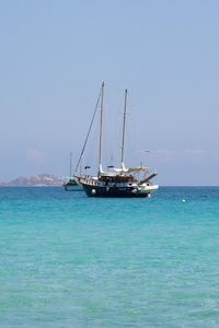 Preview wallpaper ship, sea, blue water, boat