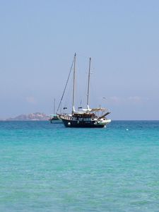 Preview wallpaper ship, sea, blue water, boat