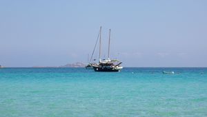 Preview wallpaper ship, sea, blue water, boat