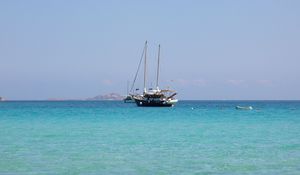 Preview wallpaper ship, sea, blue water, boat