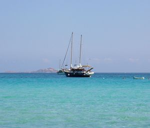 Preview wallpaper ship, sea, blue water, boat