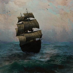 Preview wallpaper ship, sea, storm, painting, canvas, art