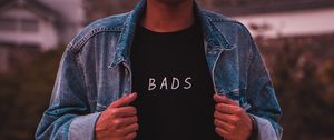 Preview wallpaper shirt, bads, jeans jacket, style