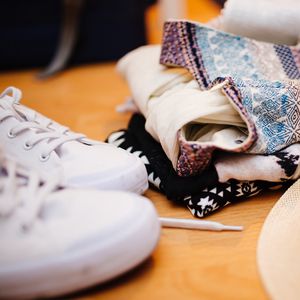 Preview wallpaper shoes, hat, clothes