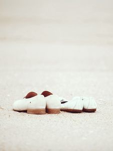 Preview wallpaper shoes, sand, beach, white