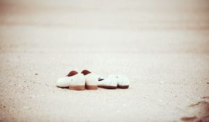 Preview wallpaper shoes, sand, beach, white