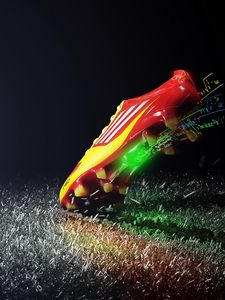Preview wallpaper shoes, sports, calculations, formulas, black background, football