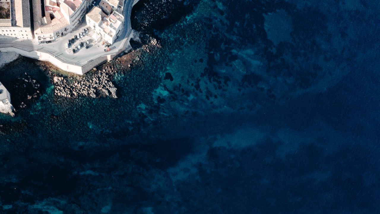 Wallpaper shore, aerial view, coast hd, picture, image