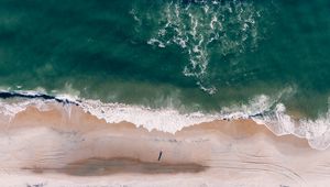 Preview wallpaper shore, beach, ocean, wave, foam