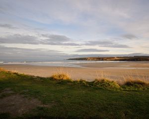 Preview wallpaper shore, beach, sea, horizon, nature