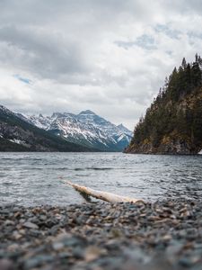 Preview wallpaper shore, lake, mountains, landscape