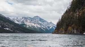 Preview wallpaper shore, lake, mountains, landscape