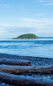 Preview wallpaper shore, sea, island, landscape, nature