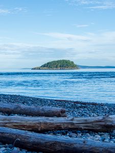 Preview wallpaper shore, sea, island, landscape, nature