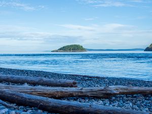 Preview wallpaper shore, sea, island, landscape, nature