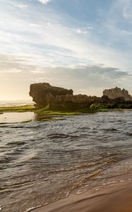 Preview wallpaper shore, sea, rocks, nature, landscape