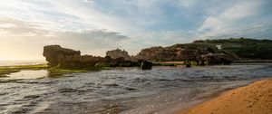 Preview wallpaper shore, sea, rocks, nature, landscape