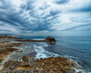 Preview wallpaper shore, sea, water, waves, landscape