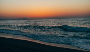 Preview wallpaper shore, sea, water, twilight, landscape