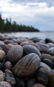 Preview wallpaper shore, stones, pebbles, sea, water