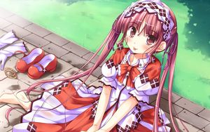 Preview wallpaper shukufuku not campanella, girl, dress, sandals