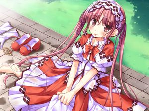 Preview wallpaper shukufuku not campanella, girl, dress, sandals