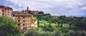 Preview wallpaper siena, italy, province, trees, buildings