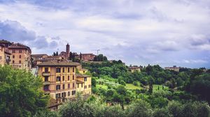 Preview wallpaper siena, italy, province, trees, buildings