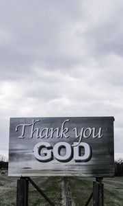 Preview wallpaper sign, gratitude, god, inscription, phrase, words