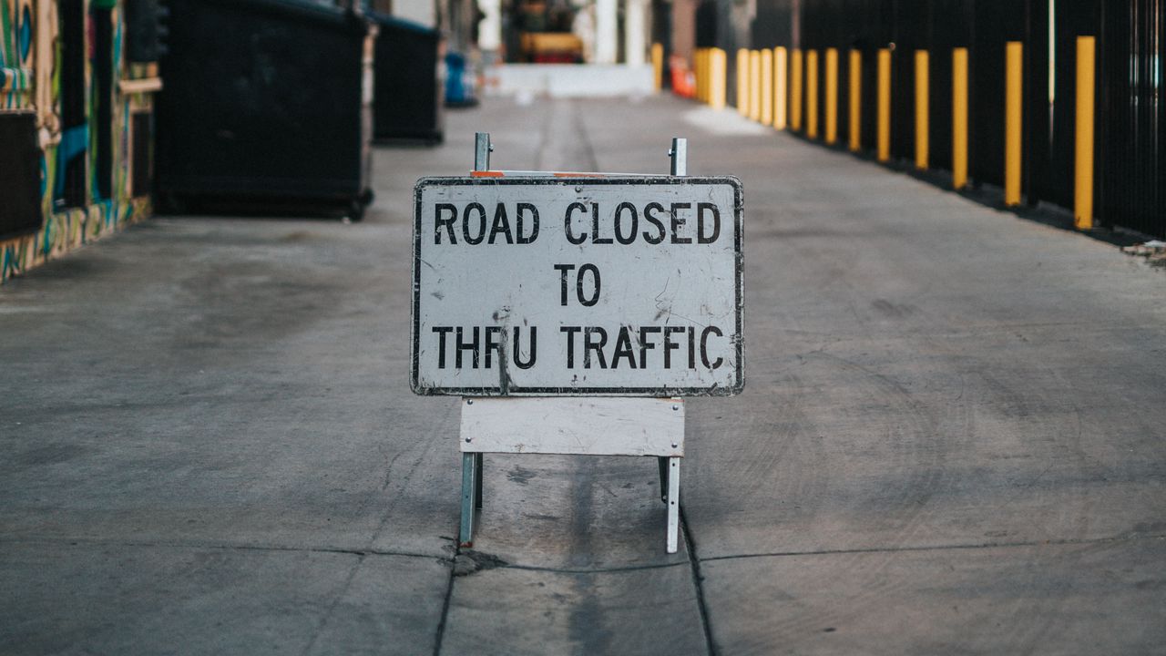 Wallpaper sign, inscription, closed, road hd, picture, image