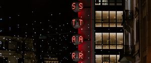 Preview wallpaper sign, letters, building, backlight, lights