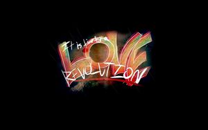 Preview wallpaper sign, love, revolution, style, letters, background
