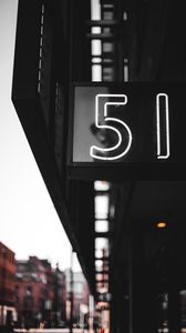 Preview wallpaper sign, number, numbers, street, city