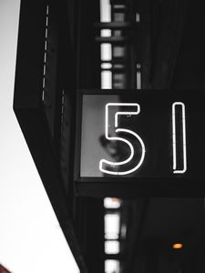 Preview wallpaper sign, number, numbers, street, city