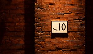 Preview wallpaper sign, number, wall