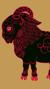 Preview wallpaper sign of the zodiac, goat, art, minimalism