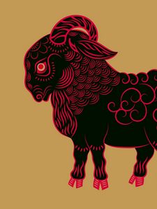 Preview wallpaper sign of the zodiac, goat, art, minimalism