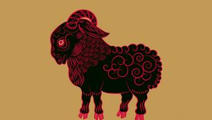 Preview wallpaper sign of the zodiac, goat, art, minimalism