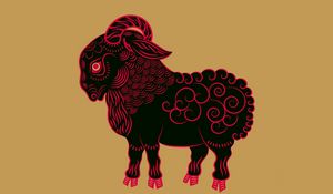 Preview wallpaper sign of the zodiac, goat, art, minimalism