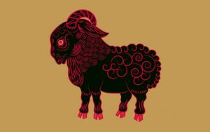 Preview wallpaper sign of the zodiac, goat, art, minimalism