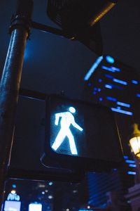 Preview wallpaper sign, pedestrian crossing, neon