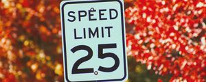 Preview wallpaper sign, speed, restriction, autumn